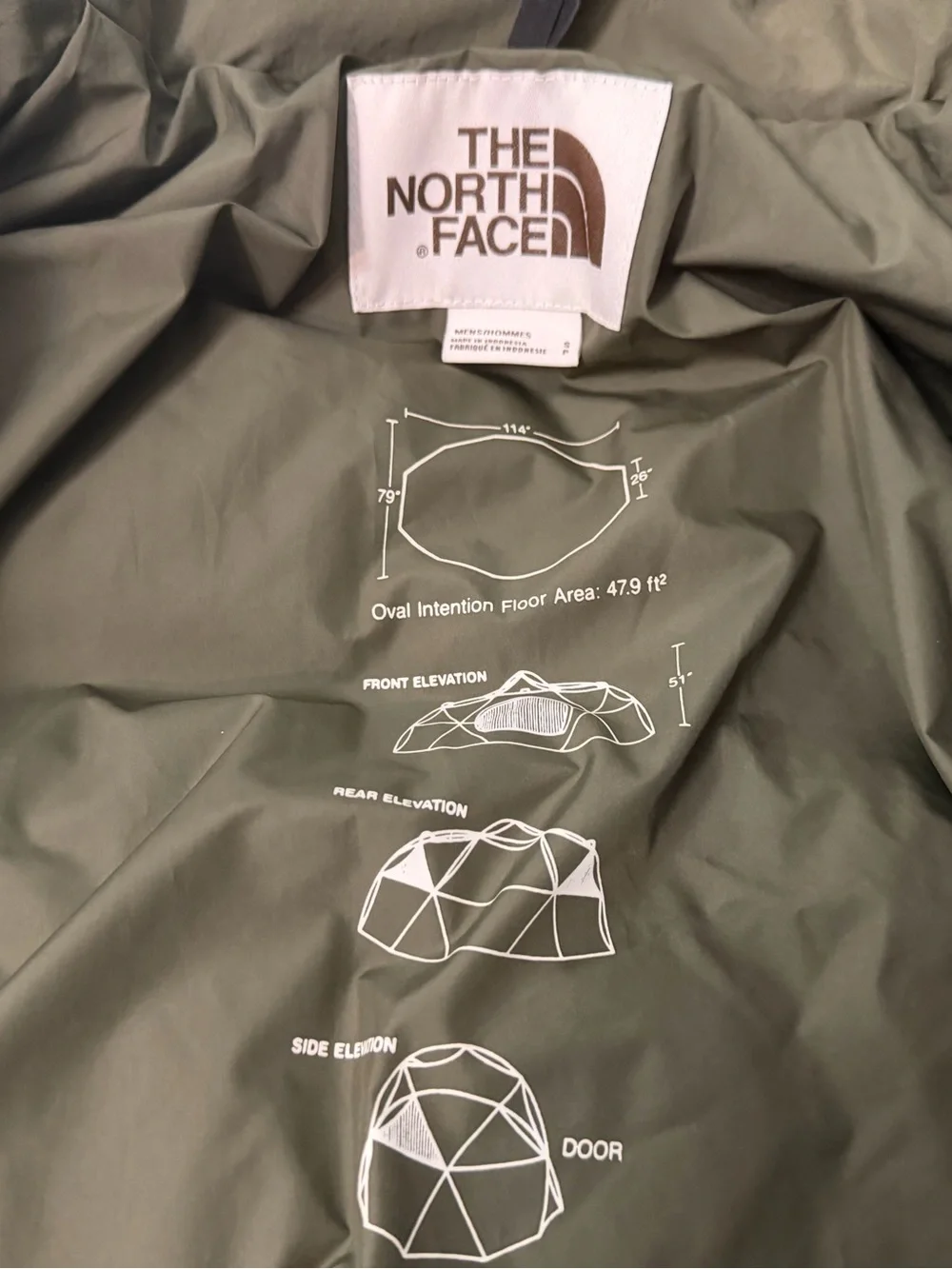 Men’s The North Face 92 Low-Fi Hi-Tek Nuptse Jacket 700-Down/Shdy Blue Small